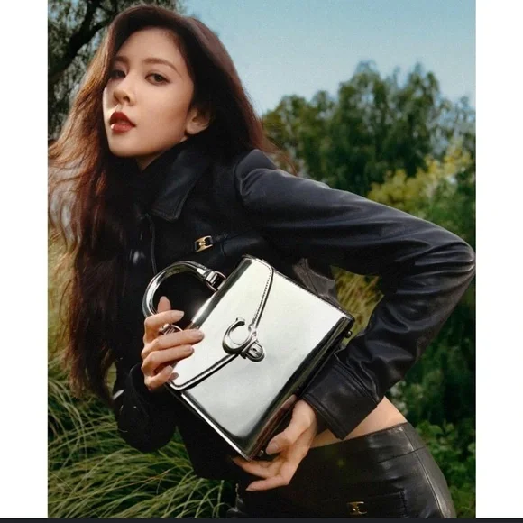 Coach Metallic Silver Crossbody Bag - Picture 3 of 16